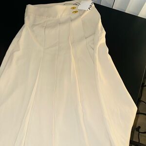 Zara Cream A-Line Skirt with Gold Buttons size S NWT